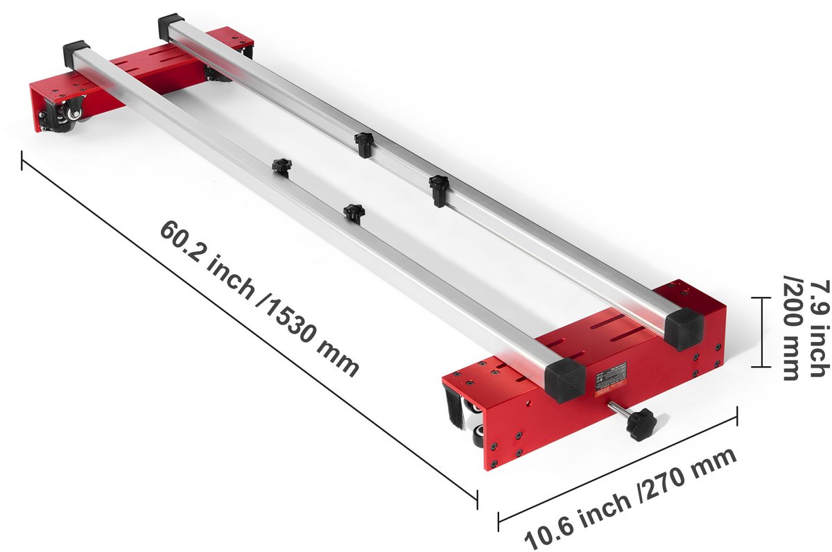 SpeTool Instelbare freessjabloon voor werkbladen 650 mm x 650