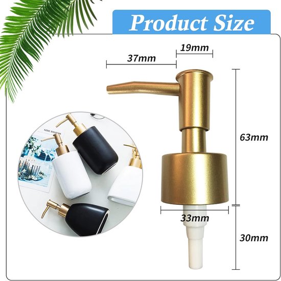 Zeepdispenser | Kokosnoot zeepdispenser goud voor de badkamer Zeepdispenser | Kokosnoot zeepdispenser goud voor de badkamer