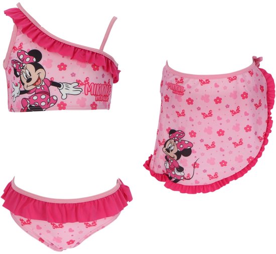 Bikini + Paréo Minnie Mouse - Taille 6 ans