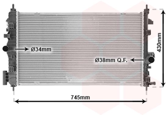 Van Wezel - RADIATOR VOOR CHEVROLET MALIBU 2012-2015 1300292 | bol