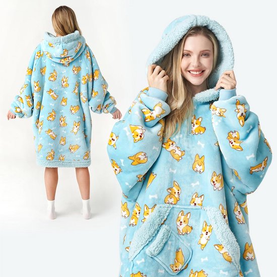 Snuggle extra lang zwart - Hoodie deken voor volwassene Snuggle extra lang zwart - Hoodie deken voor volwassene