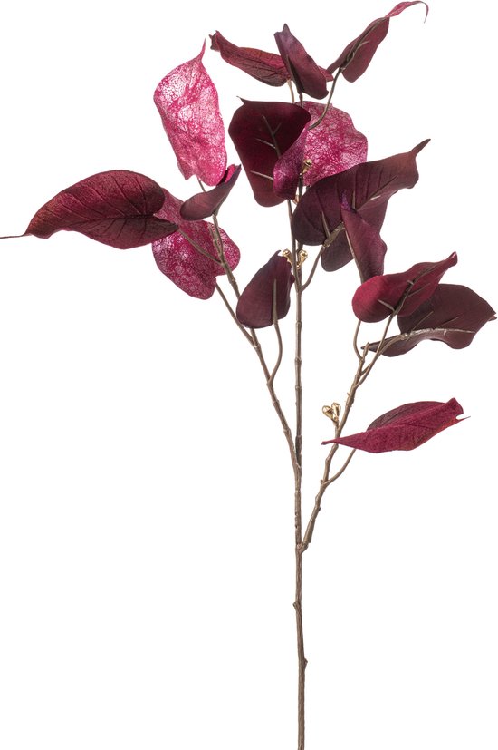Emerald - Kunsttak Ficus velvet 70cm paars - Kunstplant voor binnen