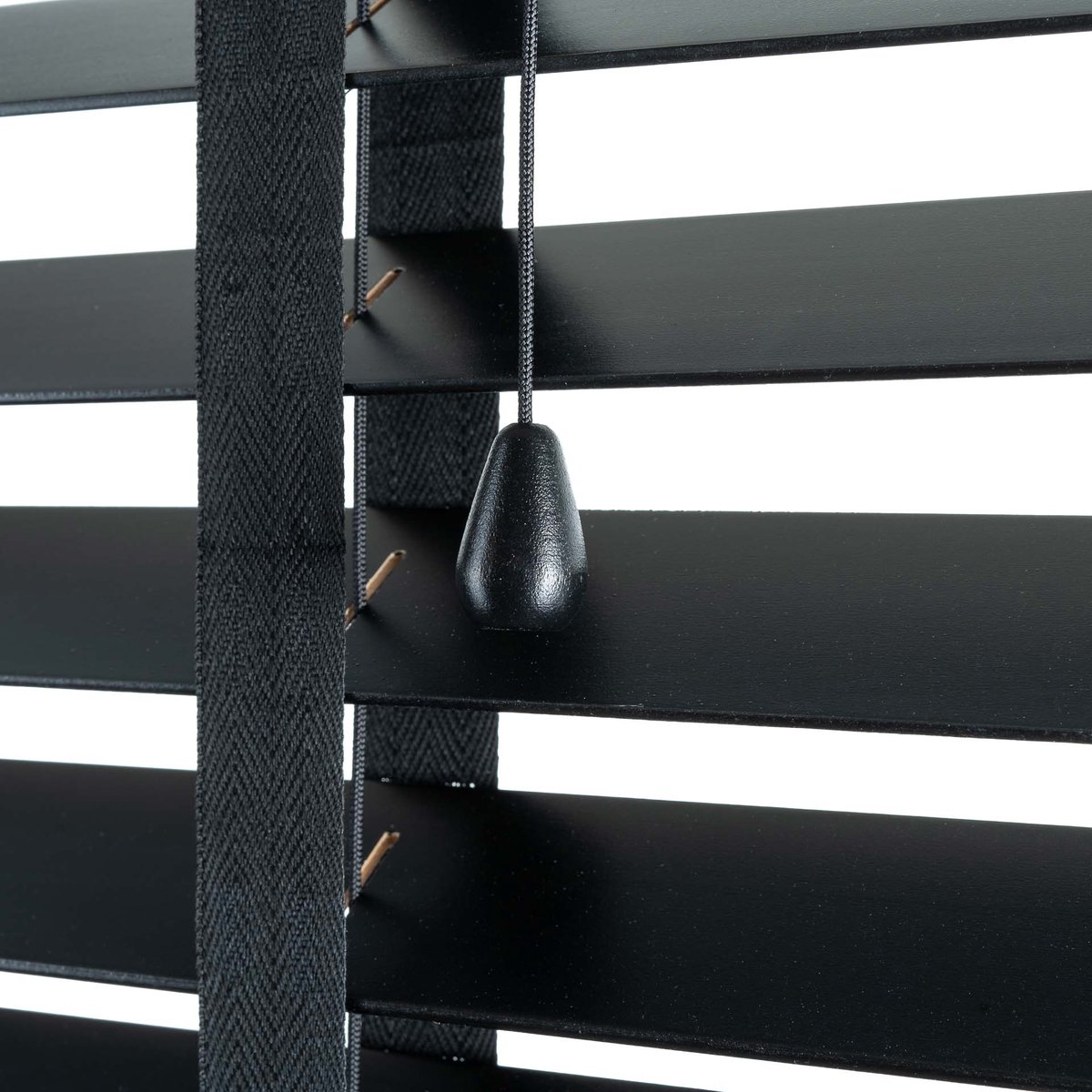 Dutchblinds® Houten Jaloezieën - 50mm - Zwart - 100 x 250 cm - Breedtematen van 40 t/m 300 cm – foto 7