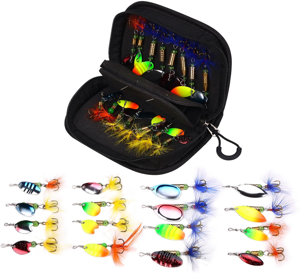 Fish4All Spinner Wallet Mix 1 (16 Stuks) | Kunstaas set