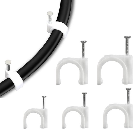 URAQT Kabelclip-organizer, 16-delige Kabelbeheer-organizerset, Zelfklevende Draadorganizer voor Thuiskantoor, Desktop, Kabelhouders voor Stroomkabels, Oplaadkabels, Muiskabels
