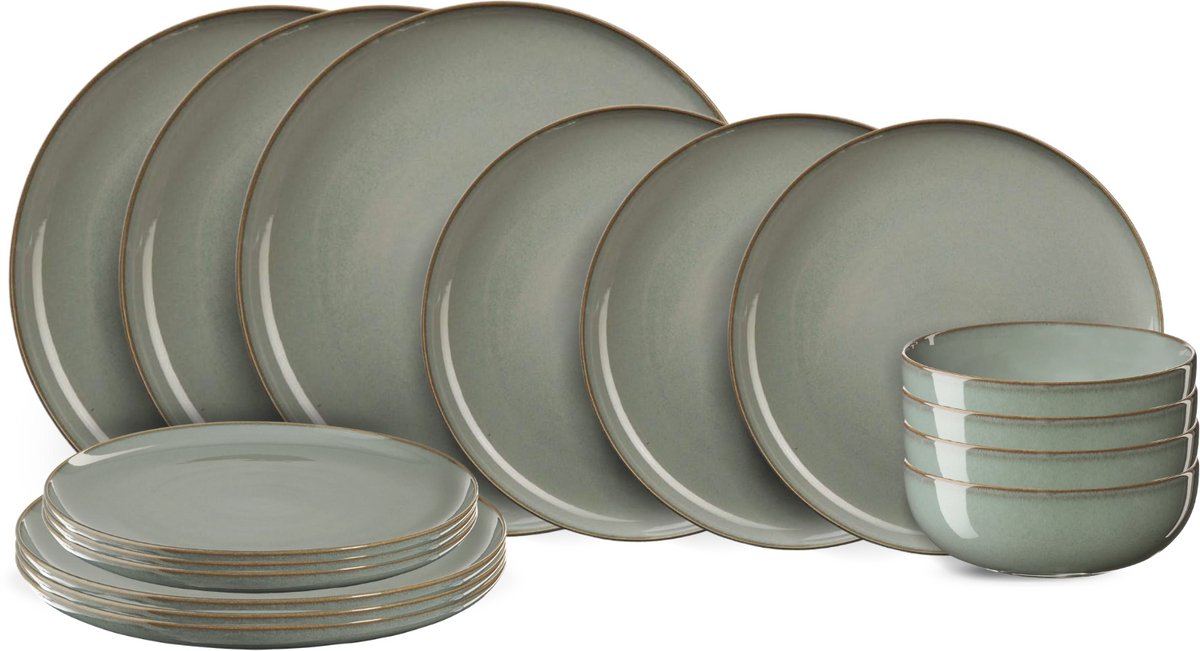ASA Selection Serviesset Saisons - Eucalyptus - 18-delig / 6 personen