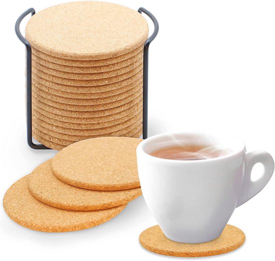 Ronde onderzetter van kurk | Pannenlappen, onderzetters en placemats