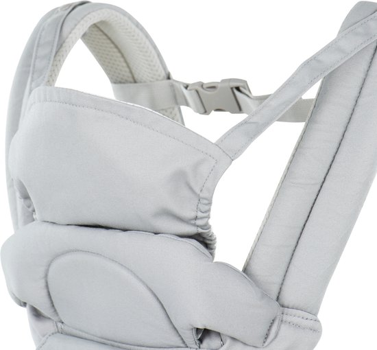 Baby Garden Draagzak 4 in 1 - Baby Draagzak Ergonomisch, Verstelbaar & Ademend - Met Heupzitje, Zonnekap & Slabbetje - Licht grijs van Baby Garden — afbeelding 5