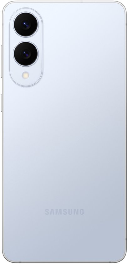 Grijze Samsung smartphone met twee camera's aan de achterkant.