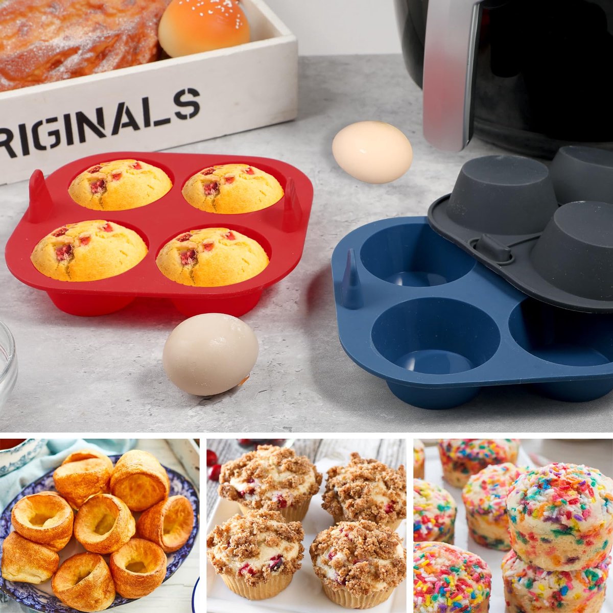 Webake Brood Tin Liners Siliconen Mini Brood Cake Cases voor Air Fryer Bakken Rechthoekig 12 Stks 11 cm Muffin Cases Cupcake Mallen Herbruikbare Bakken Cups voor Cakes Ice Creams Puddings Jelly Webake Brood Tin Liners Siliconen Mini Brood Cake Cases voor Air Fryer Bakken Rechthoekig 12 Stks 11 cm Muffin Cases Cupcake Mallen Herbruikbare Bakken Cups voor Cakes Ice Creams Puddings Jelly