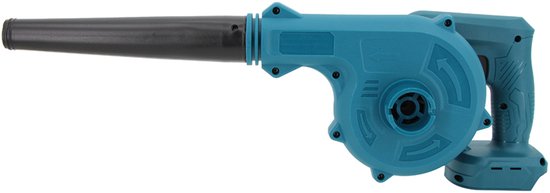 Accu Bladblazer & Stofzuiger 2-in-1 – Compatibel met Makita 18V (Zonder Accu) – 3.2 m³/min Luchtvolume – Traploze Snelheid – Compact & Draagbaar – Met Blaaspijp en Stofopvangzak – Krachtige Motor – Voor Binnen & Buiten