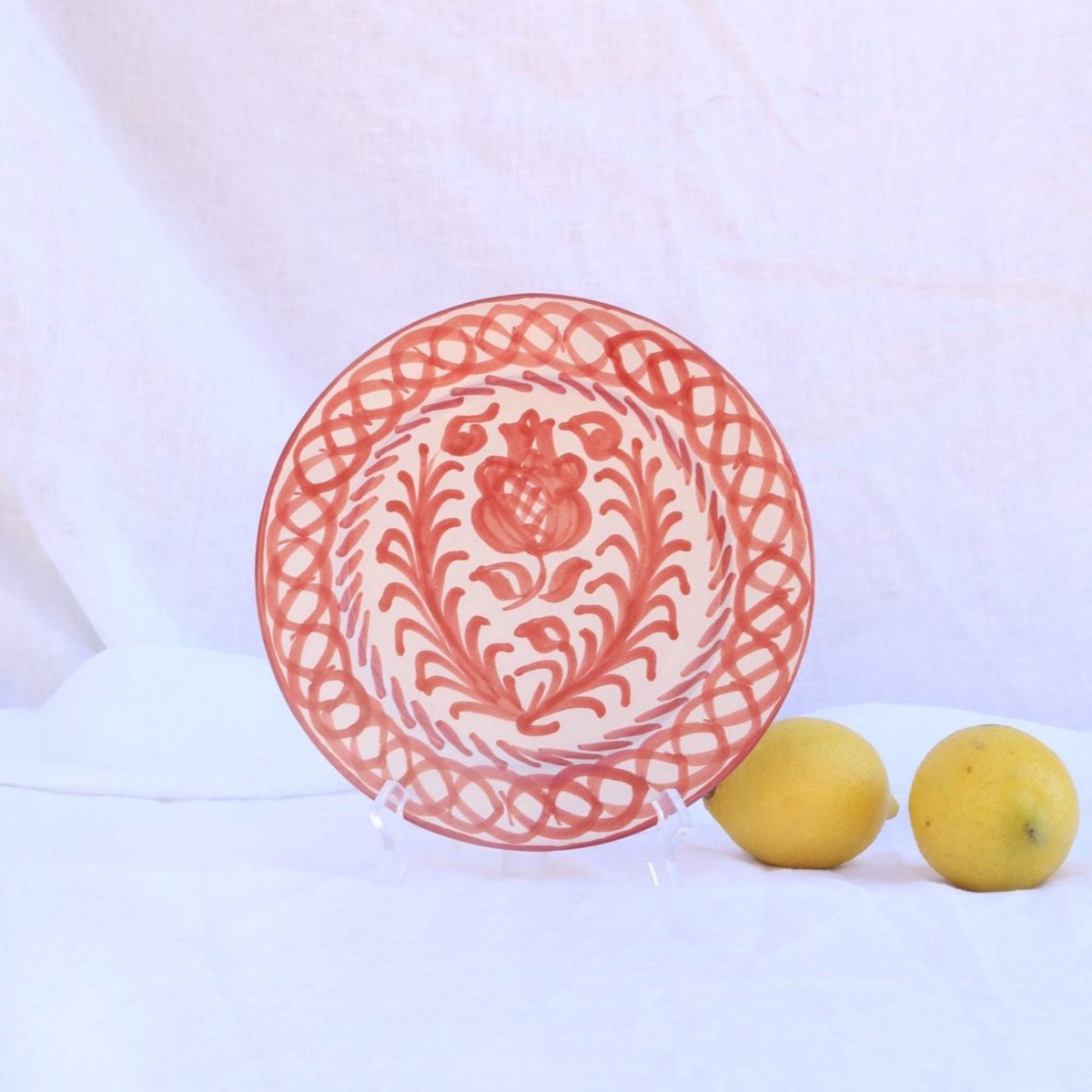 Lenta Living - Ontbijtbord Granada Pomegranate coral 20cm - Kleine borden