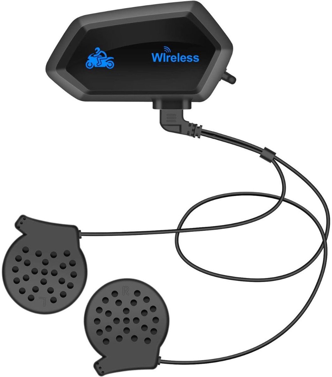 Motorhelm Headset - Intercom - Bluetooth - Zwart
