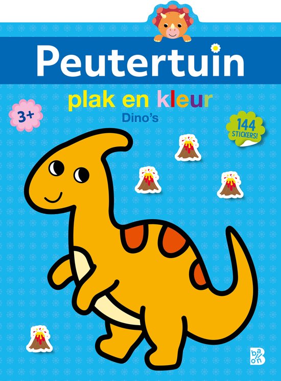 Peutertuin 1 - Plak en kleur Dino's - cover