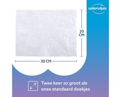 WaterWipes Gevoelige Doekjes voor Volwassenen - 180 Doekjes (6 Pakjes) - Extra Groot en Zacht voor de Gevoelige Huid