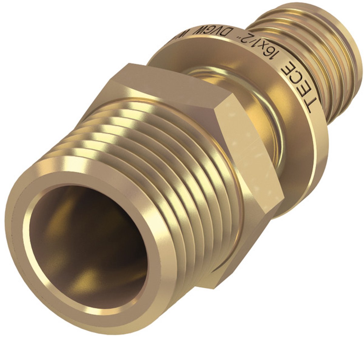 TECE TECEflex - Overgangsmof - 16 x 1/2" GZ - Messing Standaard