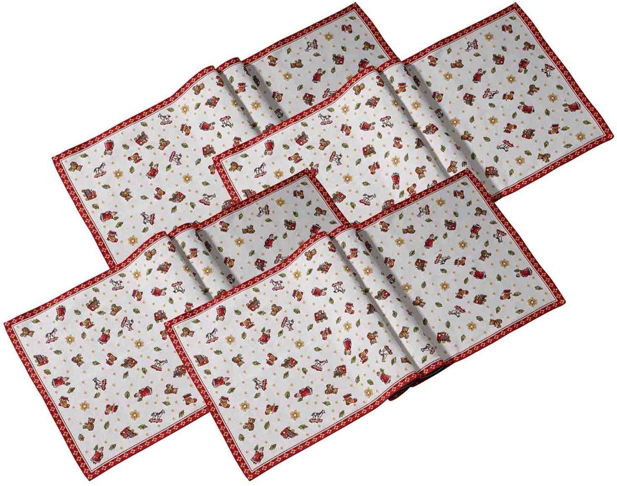 Läufer XL Toy's Delight Gobelin 38 x 27 x 0,7 cm Set van 4