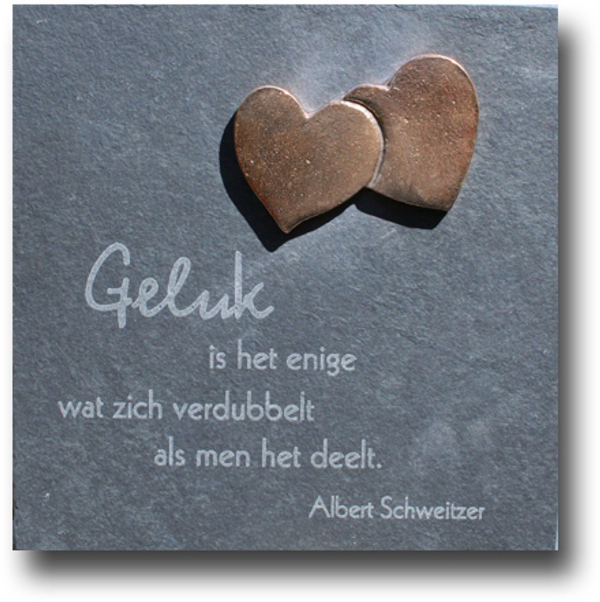 Spreuktegel leisteen Geluk