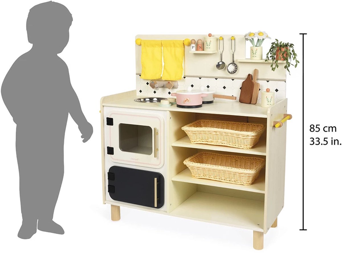 Janod - Shiny Grandma - Grote luxe uitgeruste houten speelkeuken — afbeelding 13