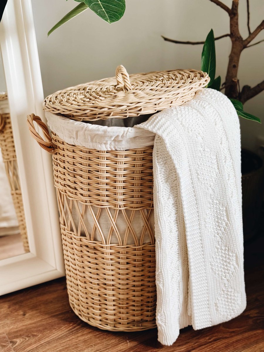 Monnarita Oriana B - Rattan Mand - Handgemaakt - Inclusief Deksel