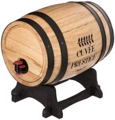 Secret de Gourmet Wijndispenser - Vat op verhoging - 5.5 liter - dranken - hout - 27 x 21 x 26 cm - Cadeau - Vaderdag - Moederdag