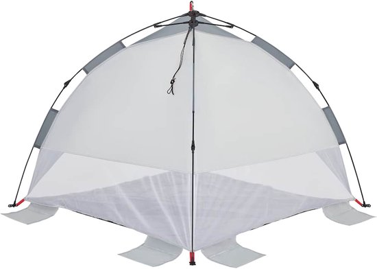 vidaXL Strandtent - Waterdicht - Grijs - Compact en Lichtgewicht Strandtent - Strandaccessoires - Zonnescherm - Buitenterrein - Camping van Vidaxl — afbeelding 4