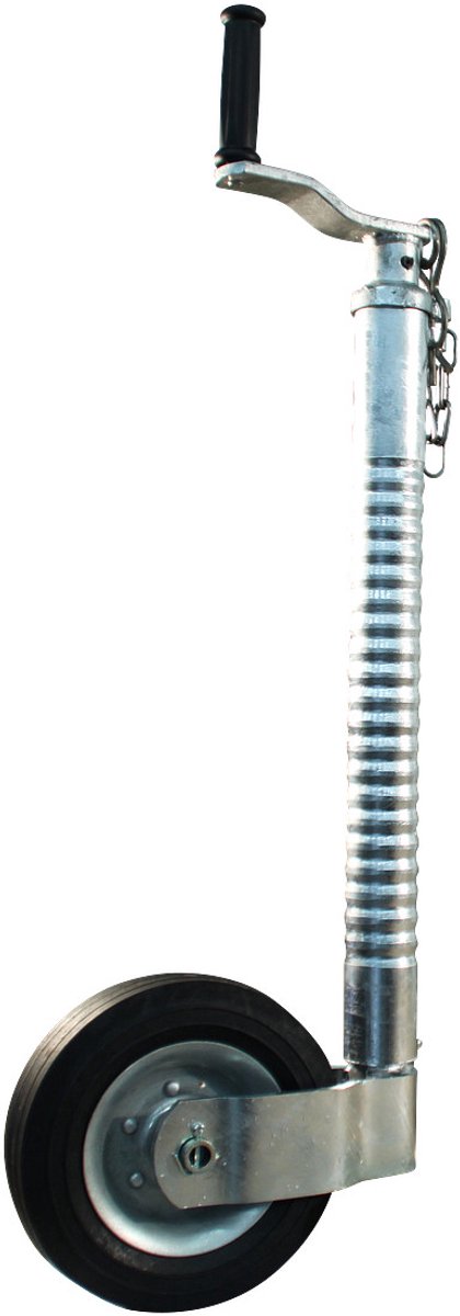 Steunwiel geribd Ø48mm 205x60mm stalen velg - Neuswiel aanhangwagen en vouwwagen - Novio