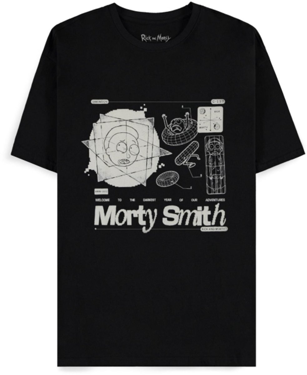 Rick And Morty Morty Smith Heren T-shirt - zwart - S