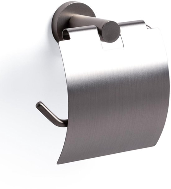 FugaFlow Efficiente Acces Toiletrolhouder - met klep - rond - RVS