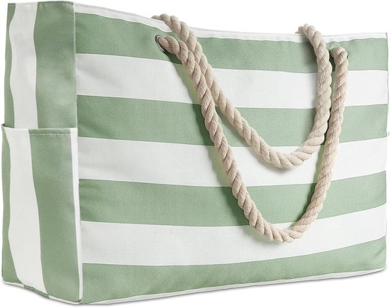 große XXL Strandtasche mit Reißverschluss und integrierter Kühltasche, Wasserabweisende Familien Picknicktasche im Marine-Look für Urlaub, Picknick und Shopping große XXL Strandtasche mit Reißverschluss und integrierter Kühltasche, Wasserabweisende Familien Picknicktasche im Marine-Look für Urlaub, Picknick und Shopping