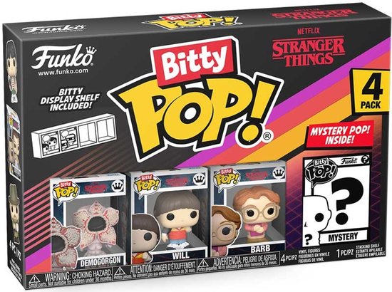 Funko Bitty Pop! - Stranger Things Season 1: Demogorgon / Will / Barb / Mystery Mini-Figure 4-Pack