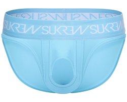 SUKREW U-Style Brief Breeze Blue - MAAT XXL - Erotisch Heren Ondergoed - Slip voor Man - Sexy mannen Slip