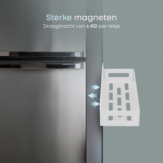 Étagère de rangement 4 pièces | Blanc | Organisateur | Plateaux | Support mural | Étagère de cuisine | Étagère à épices | Étagère à épices suspendue | Magnétique