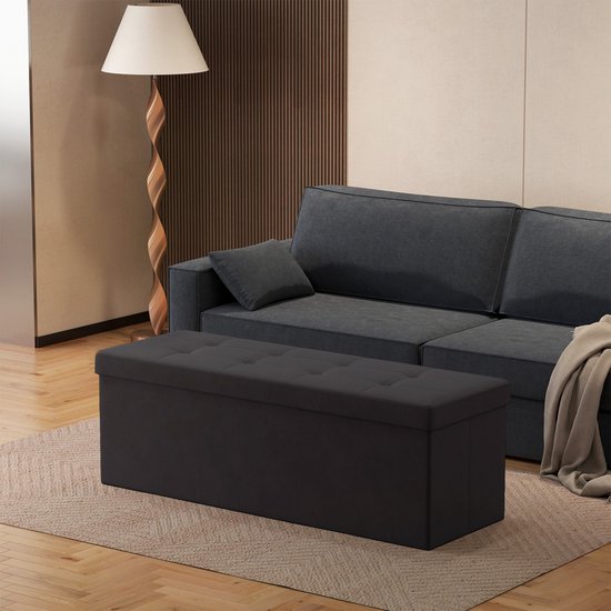 Tabouret – Avec espace de rangement – ​​Banc – 38 x 110 x 38 cm – Compact et pratique