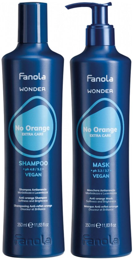 Fanola Wonder No Orange Shampoo 350ml + Masker 350ml