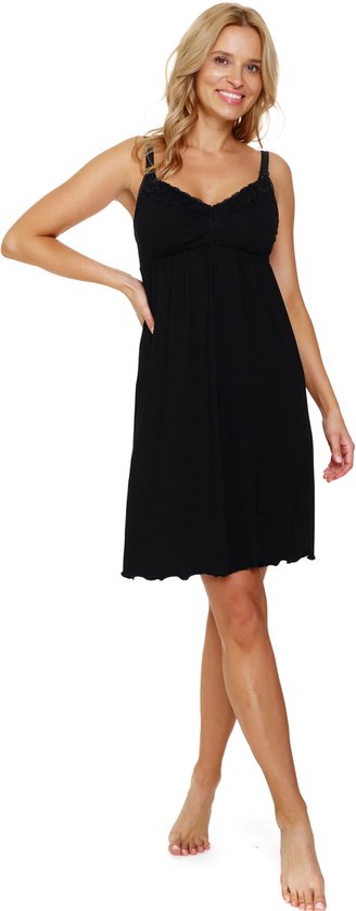 Happy Mama Dames Zwangerschapsjurk Borstvoeding Zwangerschap 097p (Cappuccino, 46-48, 2XL