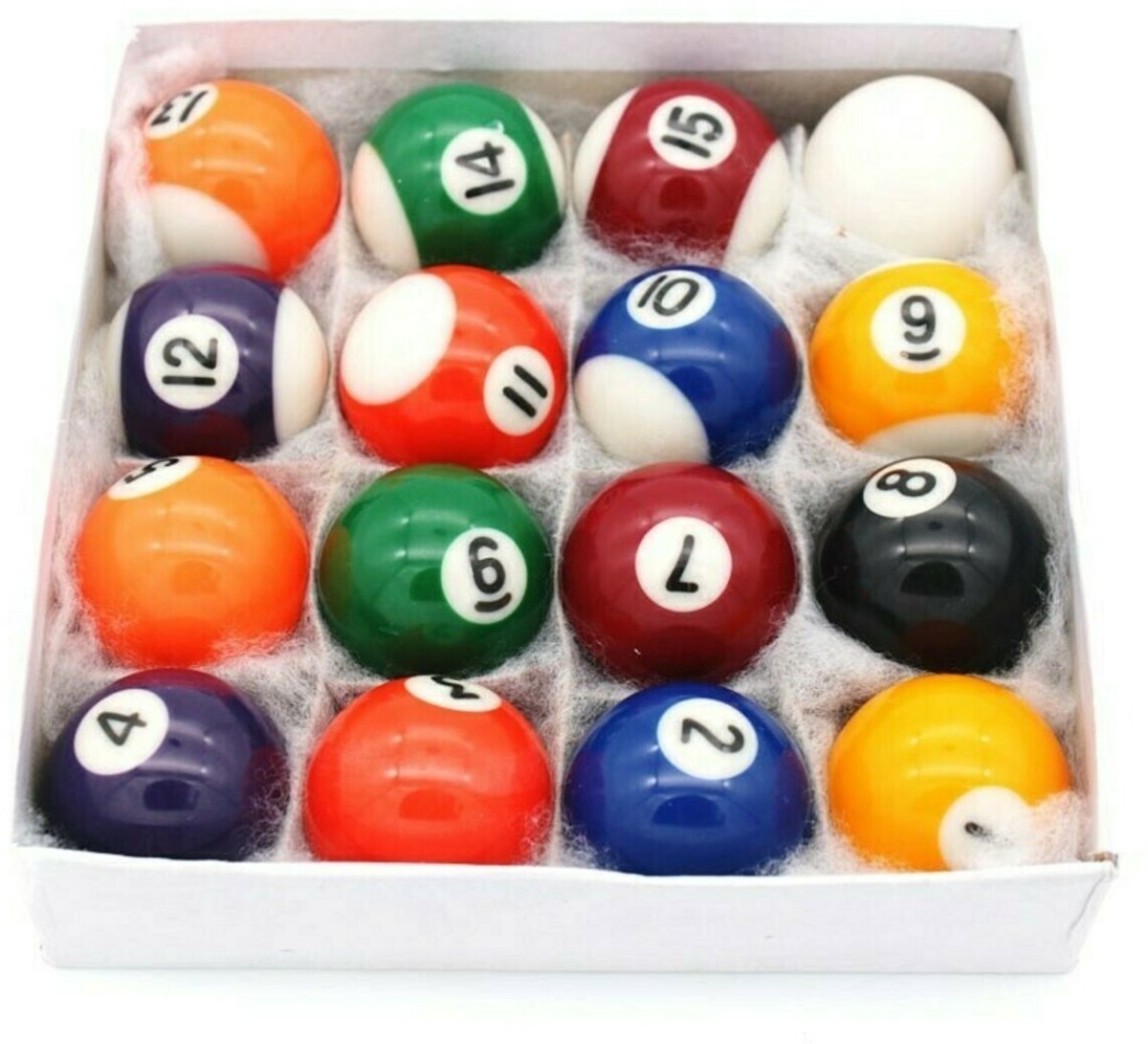 Poolballen set 50,8mm A-klasse - Fenohars Biljartballen - Set met ballen voor Poolen - Gepolijste Pool Ballen - Diameter 50,8 mm