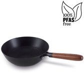 Renberg Wok Wasabi | Poêle à Wok avec revêtement en marbre et Couvercle Renberg Wok Wasabi | Poêle à Wok avec revêtement en marbre et Couvercle