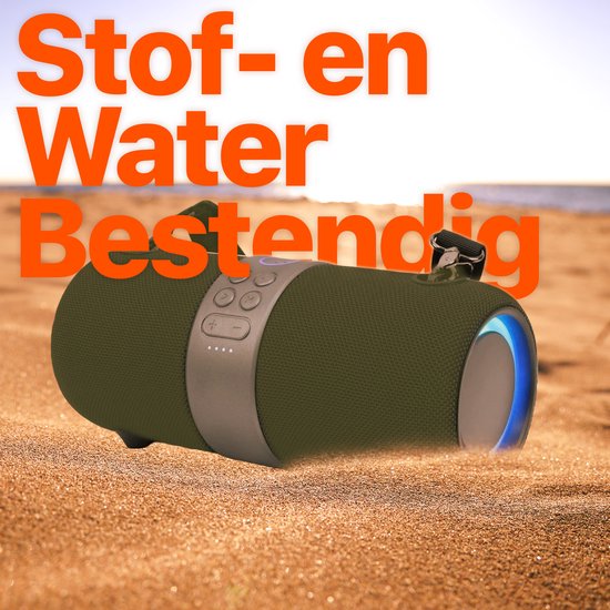 Xssive BSP05 Premium Bluetooth Speaker - 30W Vermogen - IPX6 Waterdicht - TWS Technologie - RGB Verlichting - Powerbank Functie - Groen van Xssive — afbeelding 2
