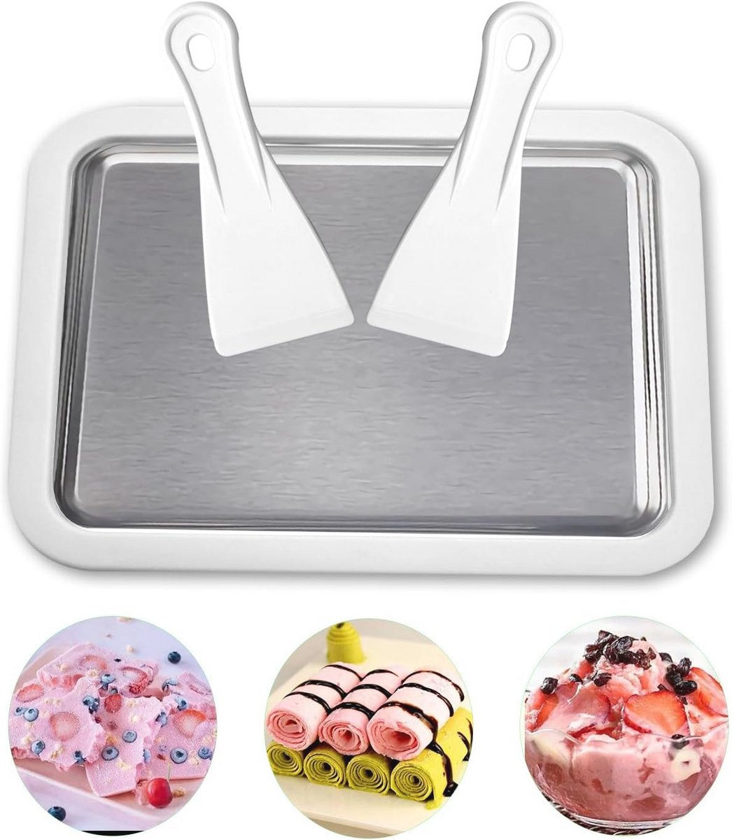 Ijsrolmachine - Instant Ijsplaat voor Thuis - Maak Sorbet, Bevroren Yoghurt en Gelato