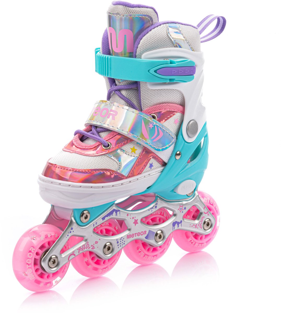 Meteor Lunar Skates Inline Kinderen Verstelbaar S Roze