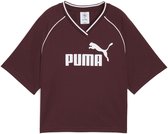 T-shirt court de football PUMA ESS pour femme - Rubis scintillant