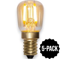 5-Pack | Mini Lampje - E14 - 0.5W - Super Warm Wit <2200K - Filament - Amber