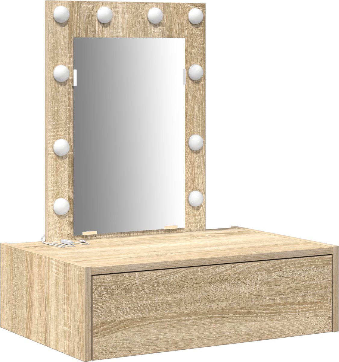 vidaXL - Kaptafel - Bruin - 60 - x - 40 - x - 70 - cm - Bewerkt - hout