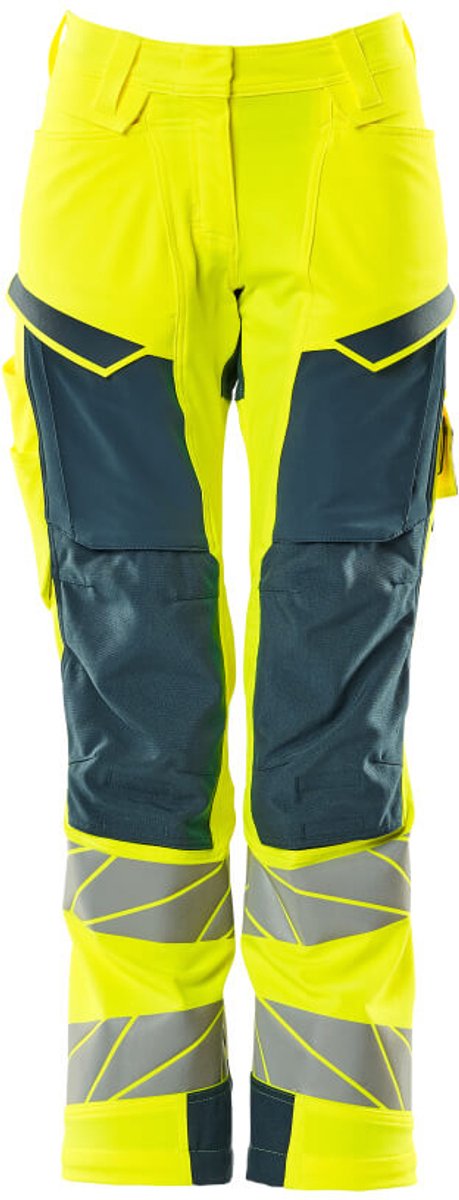 Mascot Accelerate Safe Broek met kniezakken 19078-511 - hi-vis geel/donkerpetrol - C38 - 76