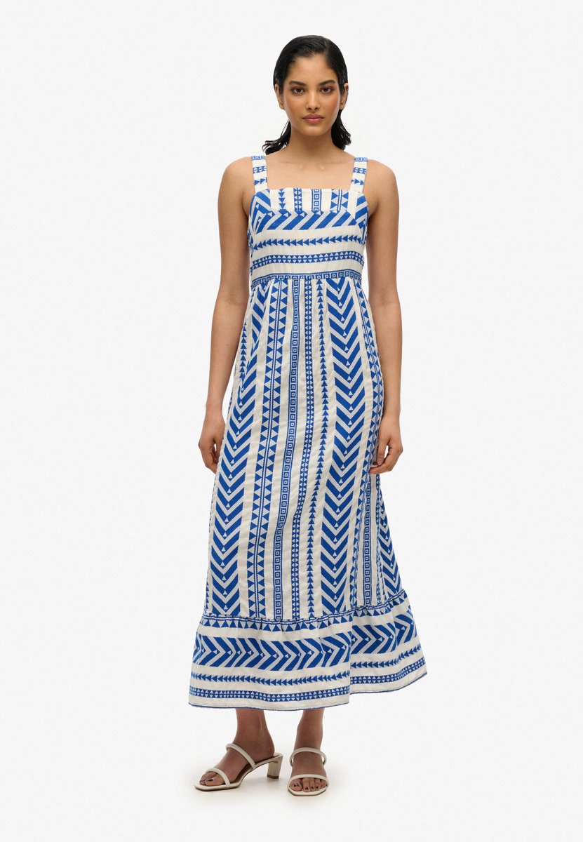 Superdry - Statement gelaagde maxi-jurk - Dames - Jurken