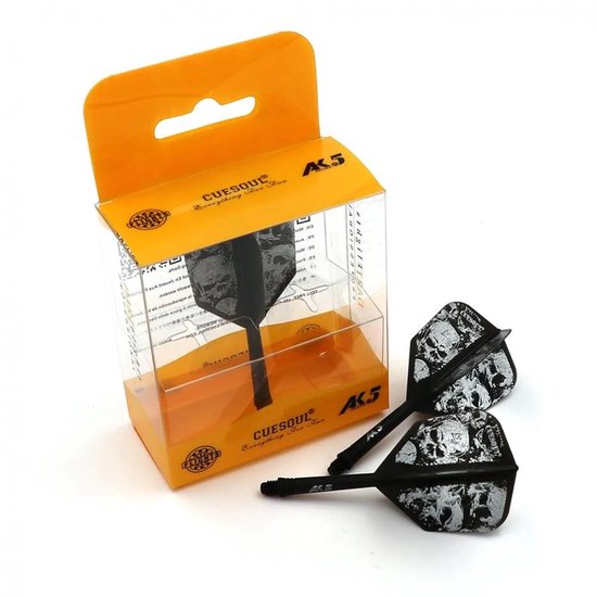 Cuesoul - ROST Integrated Dart Flights - Skeleton Black Shape S van Cuesoul — afbeelding 4