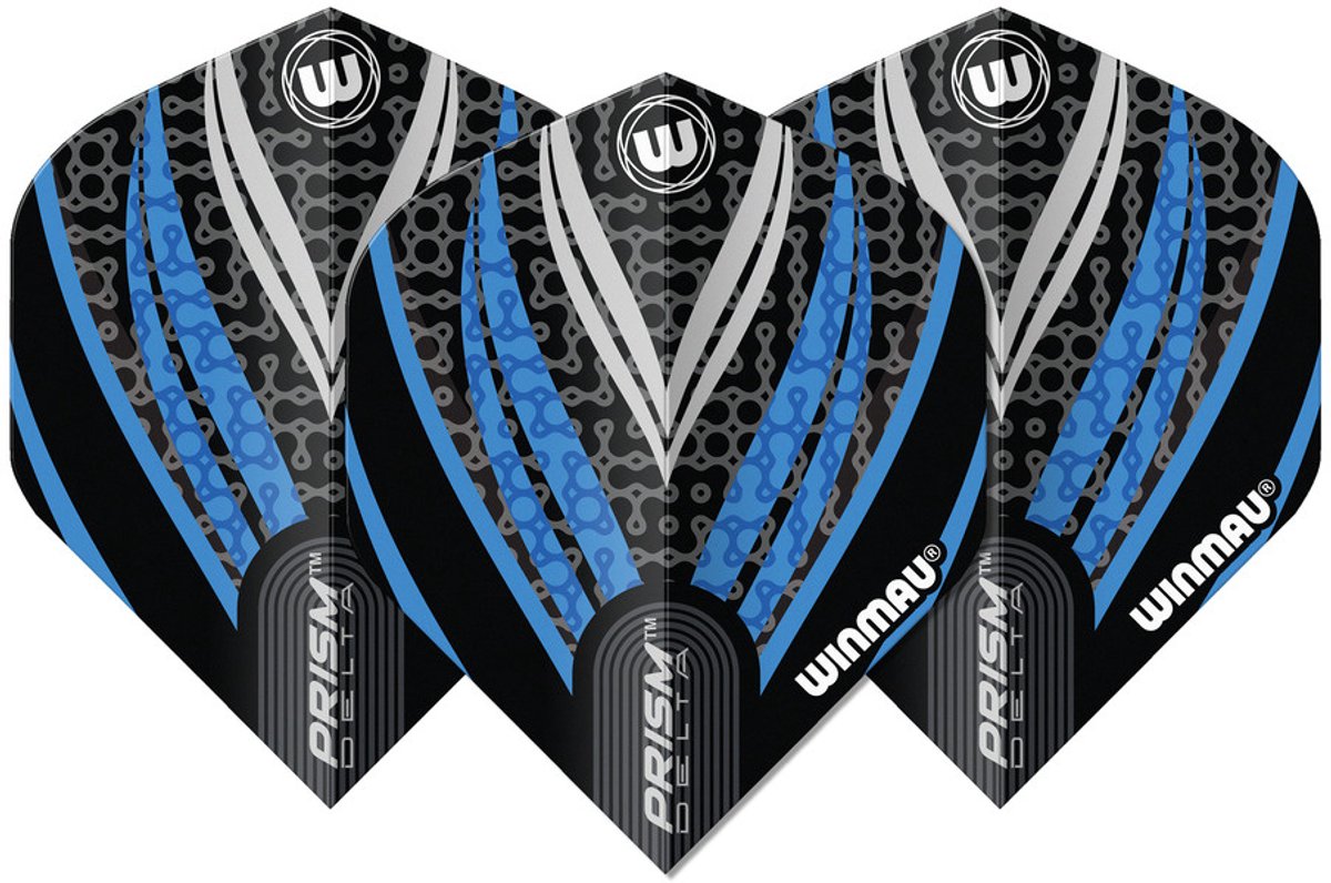 Winmau Prism Delta Black White Blue - Dart Flights