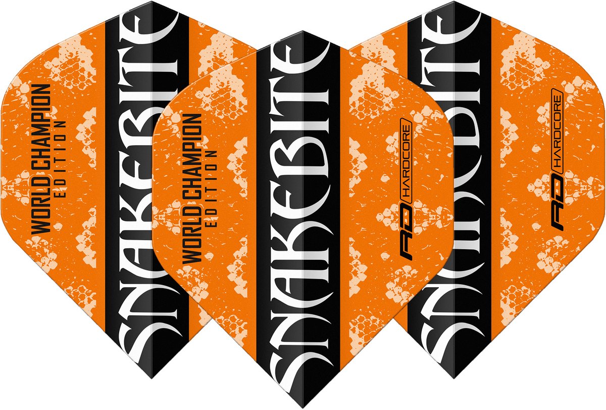 Red Dragon Peter Wright Hardcore Orange Black - Dart Flights