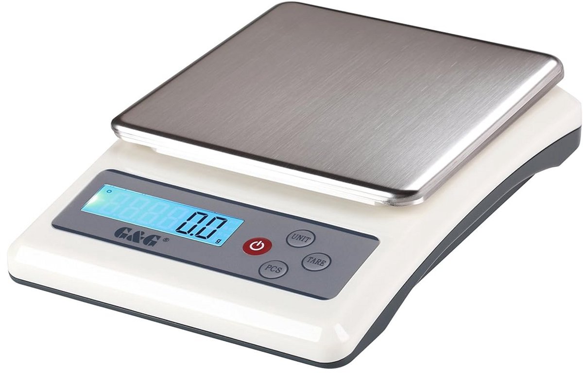 Keukenweegschaal 3 kg met instelbare automatische uitschakeling en fijne meetstappen van 0,1 g